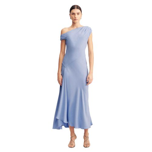Shona Joy Rio Asymmetrical Draped Midi Dress